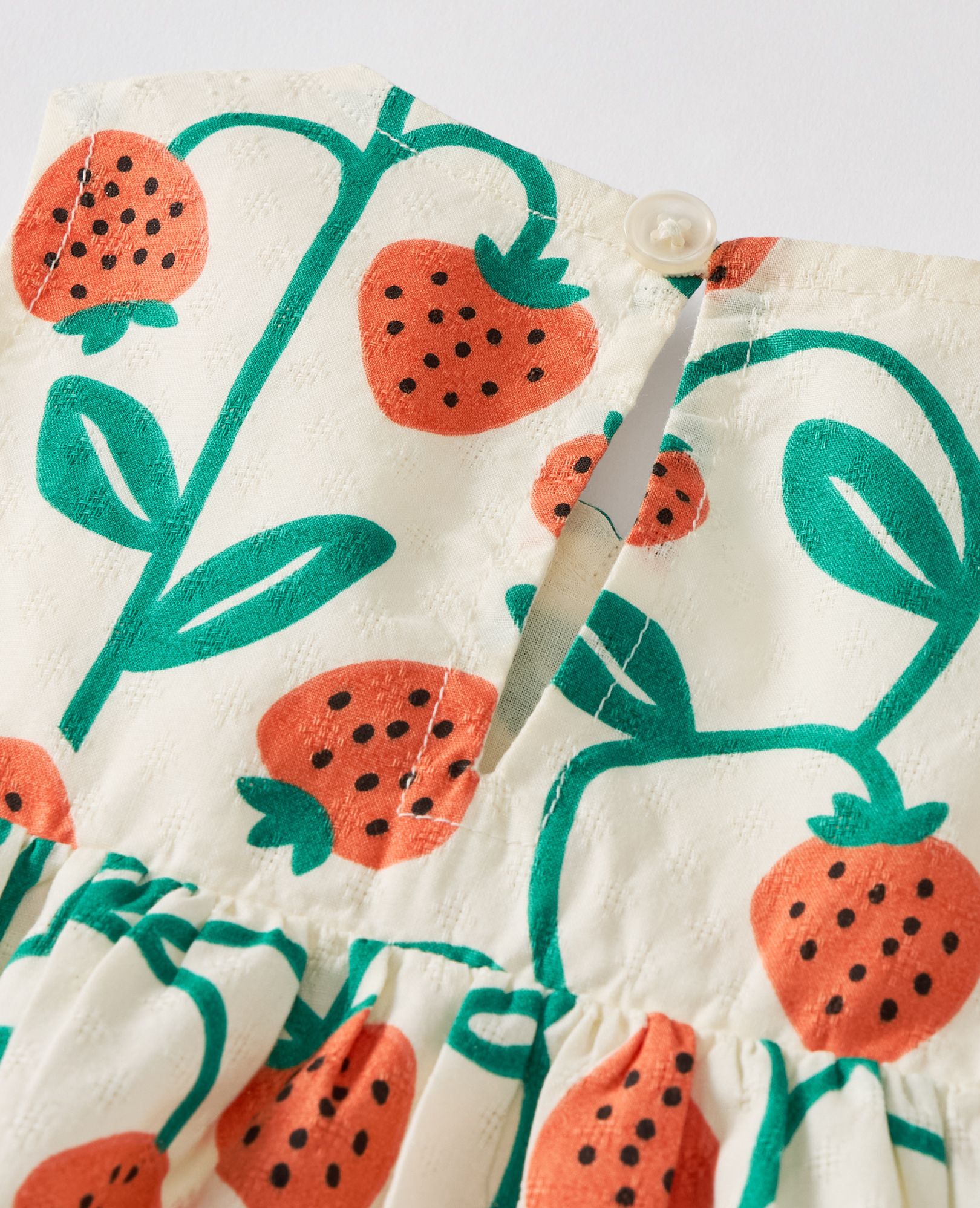 Baby Cross Front Dress & Bloomers Set in Strawberry Season - main