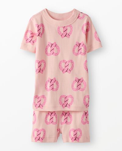 HannaJams™ Pajama Set in Pretzels on Pink Cream - main