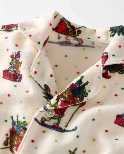 Dr. Seuss Grinch Flannel Pajama Set in Skiing Grinch - main