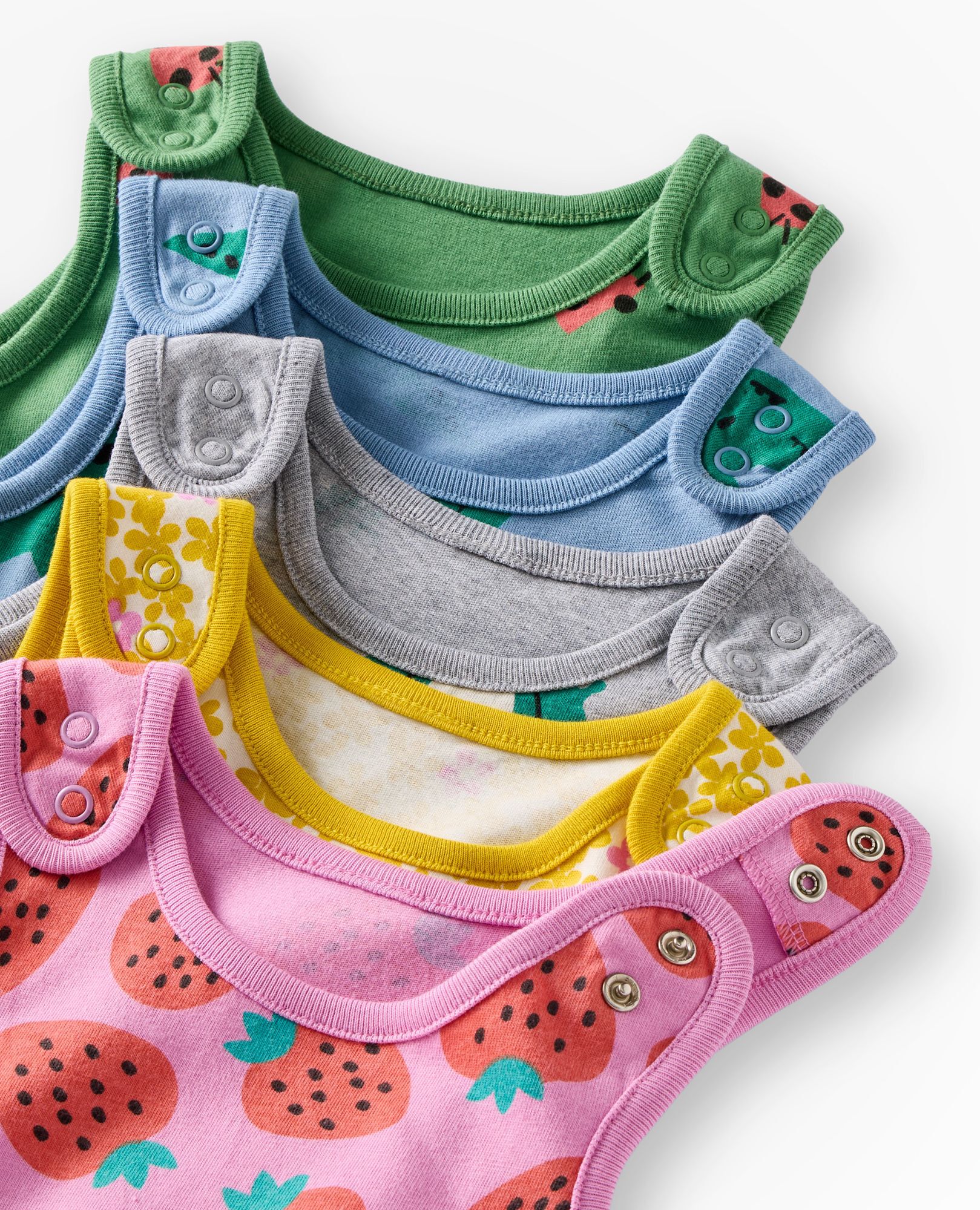 Baby T-Shirt & Overalls Set in Scattered Daisies on Ecru - main