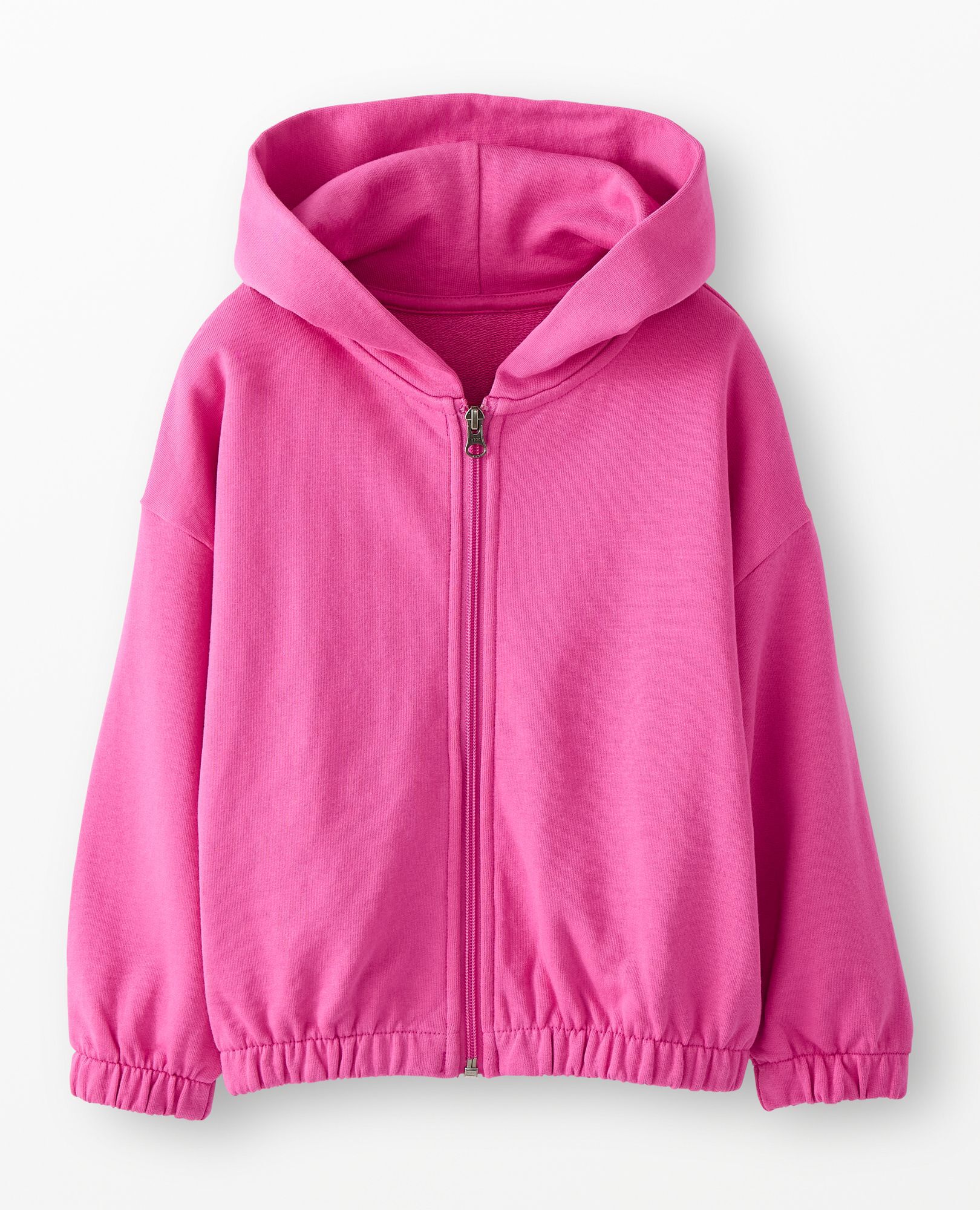 Oversized French Terry Hoodie in Phlox Pink - main