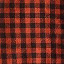 Baby Linen Coveralls in Amber Wood Gingham - swatch