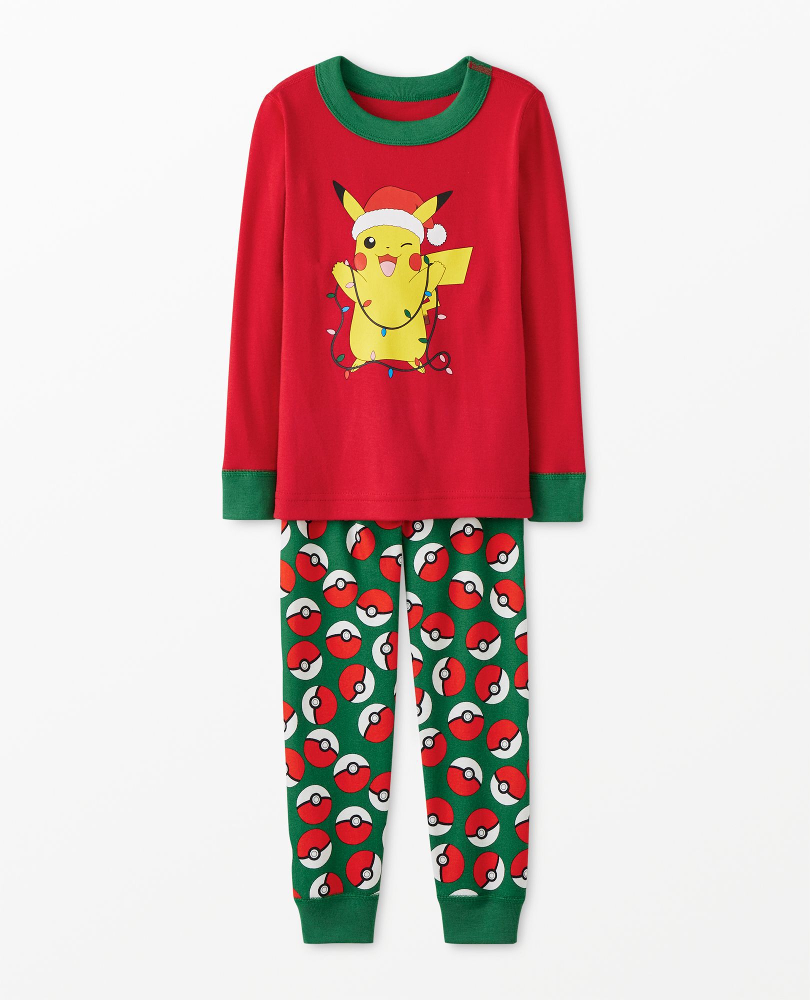 Kids Pokemon Holiday Long John Pajama Set