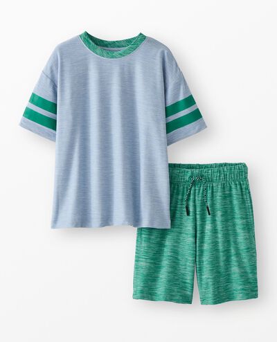 Active UV T-Shirt & Shorts Set in Forever Blue/Green - main