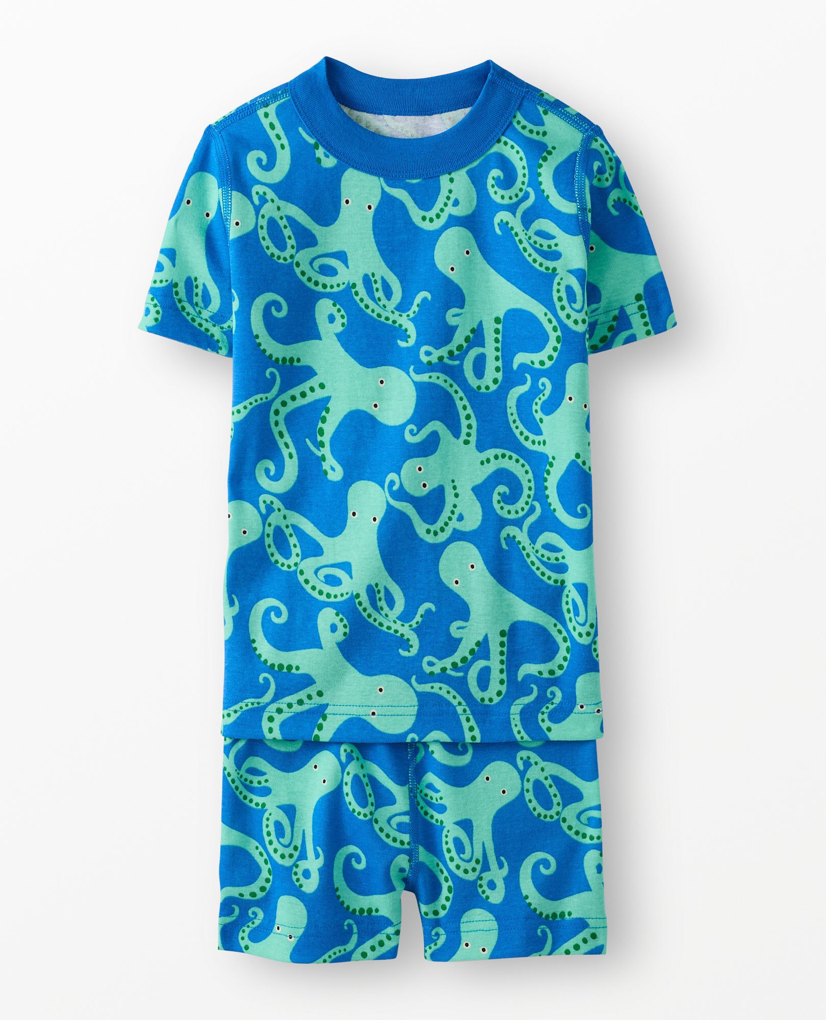 HannaJams™ Pajama Set in Opal Octopus on Swedish Sky - main