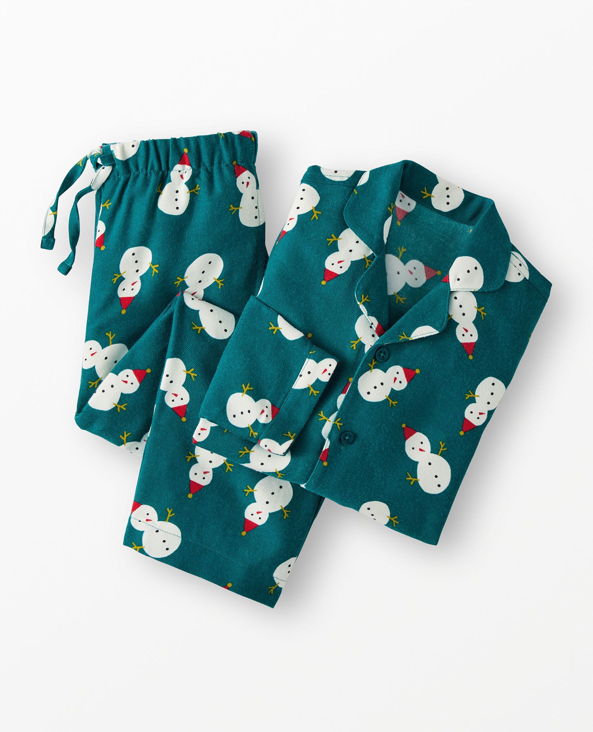Holiday Flannel Pajama Set in Frosty Friends - main