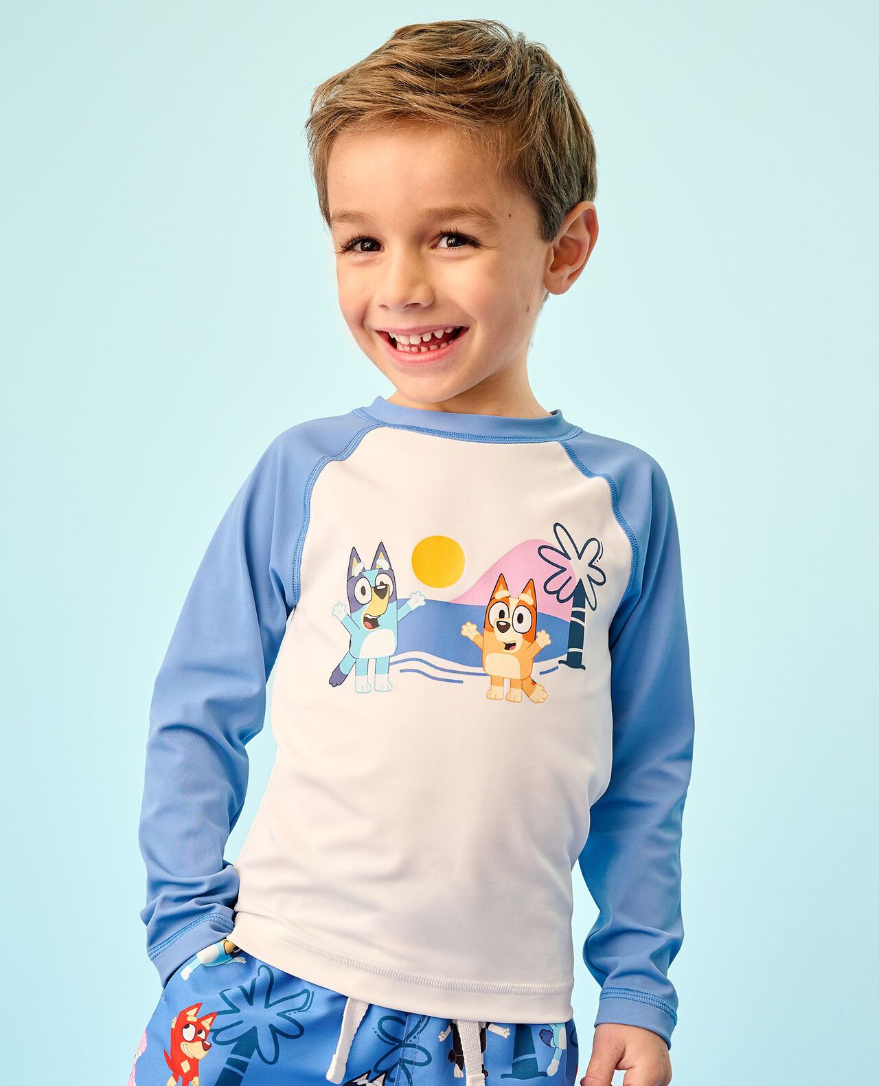Bluey Rashguard Top in Bluey and Bingo Beach - main