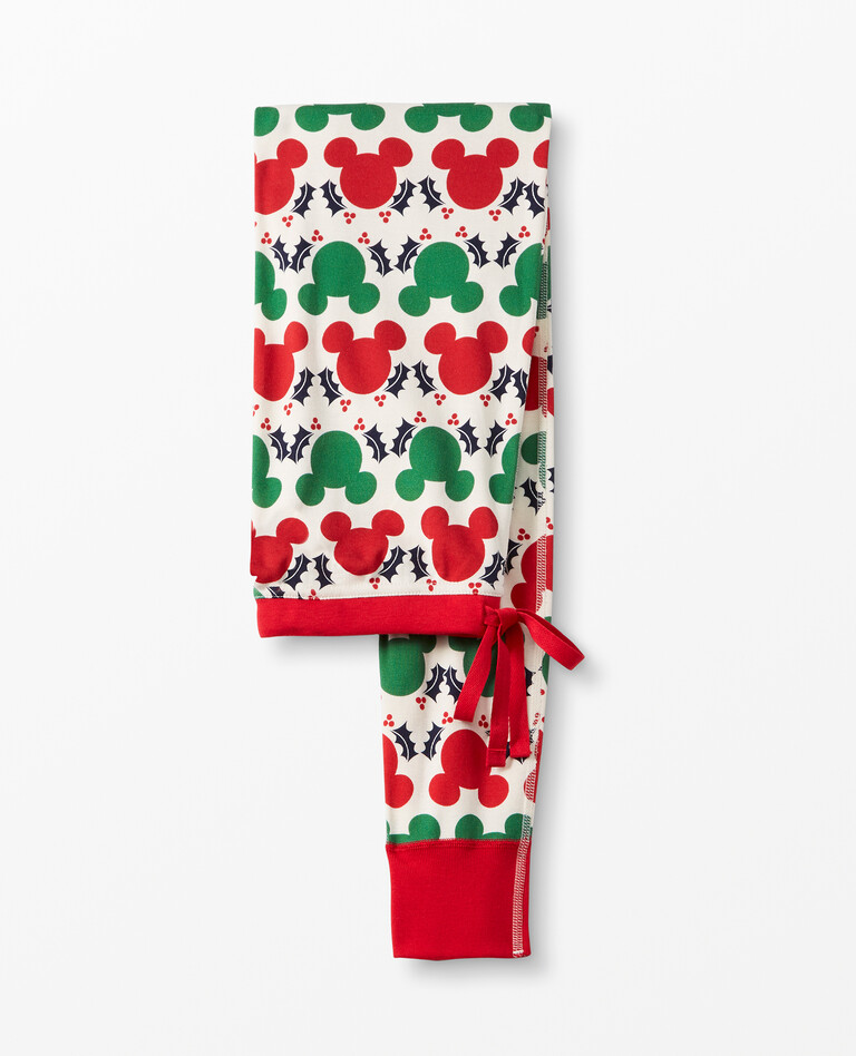 Women's Disney Mickey Mouse Long John Pant In Organic Cotton in Mickey Holly Garland - main