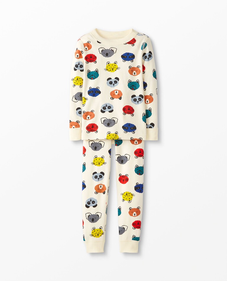 Long John Pajama Set in Cuddly Critters - main