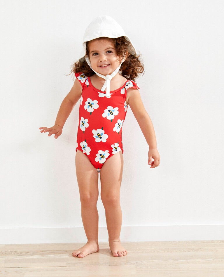 Baby Floppy Sun Hat in Hanna White - main