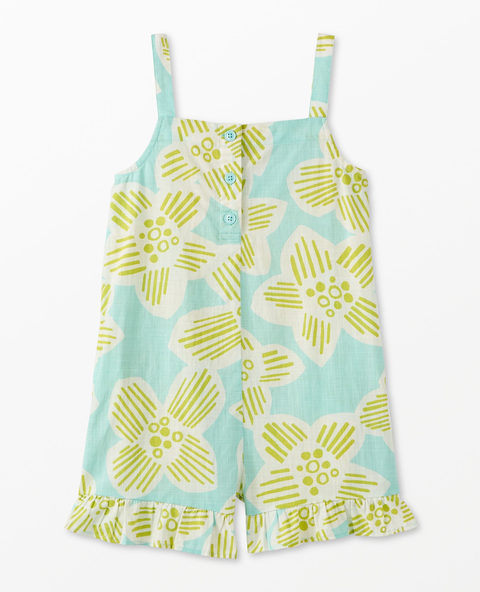 Sleeveless Poplin Flutter Shorts Romper | Hanna Andersson