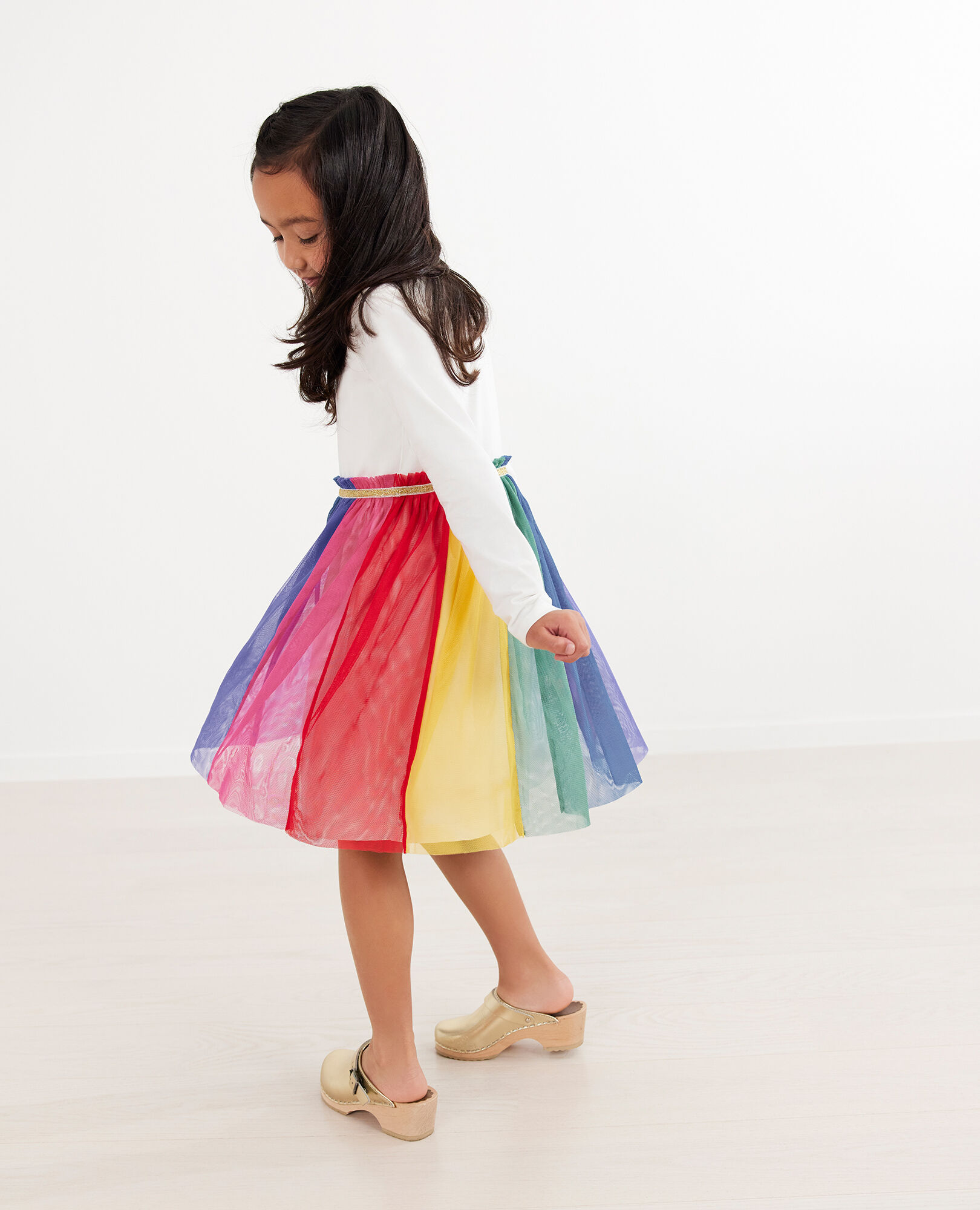 Rainbow Dress In Soft Tulle