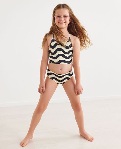 2-Piece Tankini in Squiggles on Ecru - main
