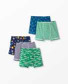 Boxer Briefs In Organic Cotton 5-Pack in Boys Stripe/Solid/Print Pack - main