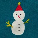 Holiday Flannel Dog Bandana in Frosty Friends - swatch