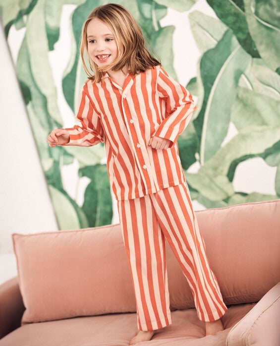 Toddler Poplin Pajama Set in Sunset Reef - 100% Recycled Polyester - Size 3 by Hanna Andersson