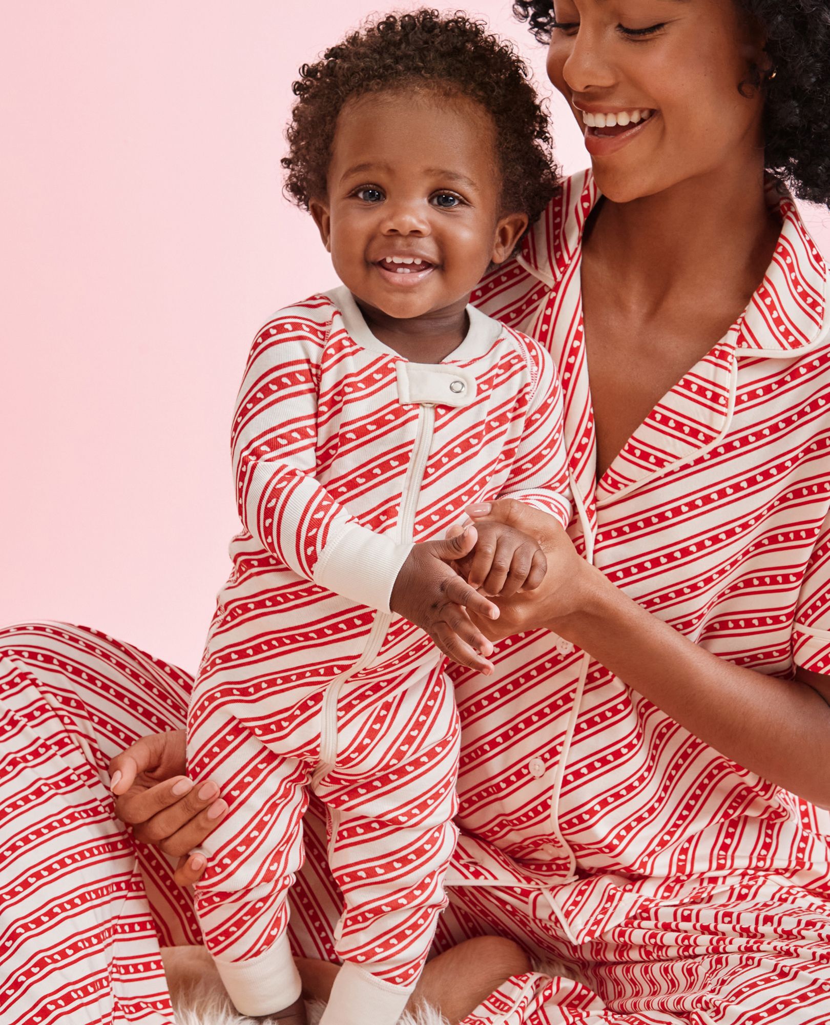 Holiday HannaJams™ Sleeper in Candy stripes - main
