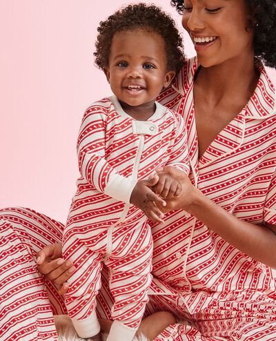 Holiday HannaJams™ Sleeper in Candy stripes - main