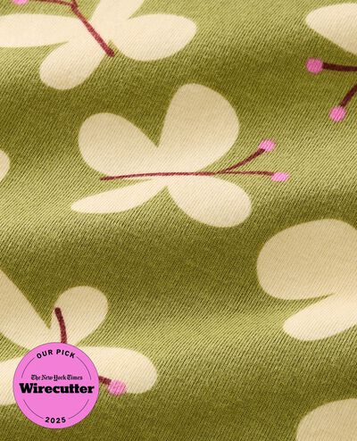 HannaJams™ Pajama Set in Butterflies on Moss Green - main