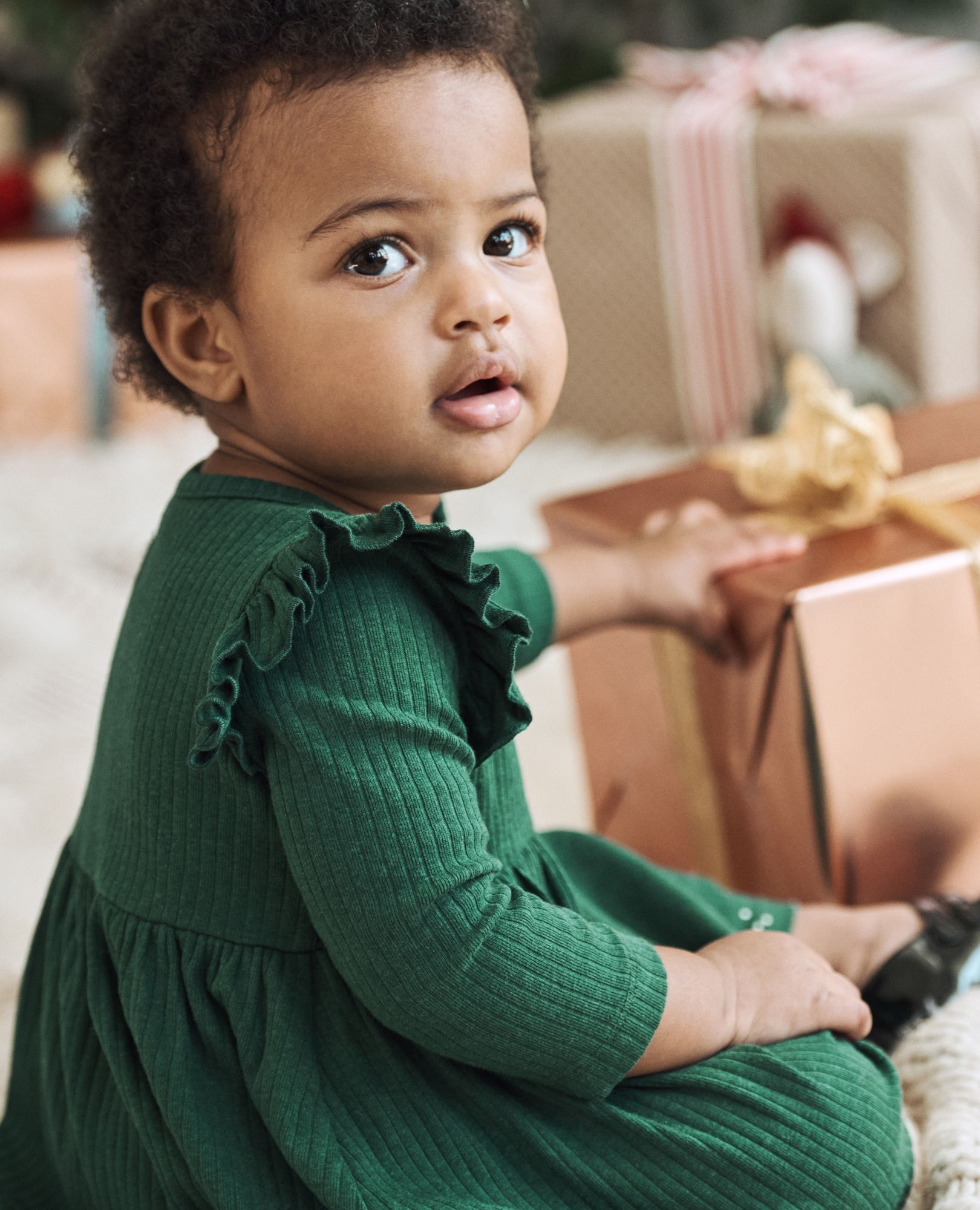 Baby Long Sleeve Ruffle Dress Leggings Set Hanna Andersson