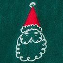Holiday Flannel Pajama Set in Santa on Malachite - swatch