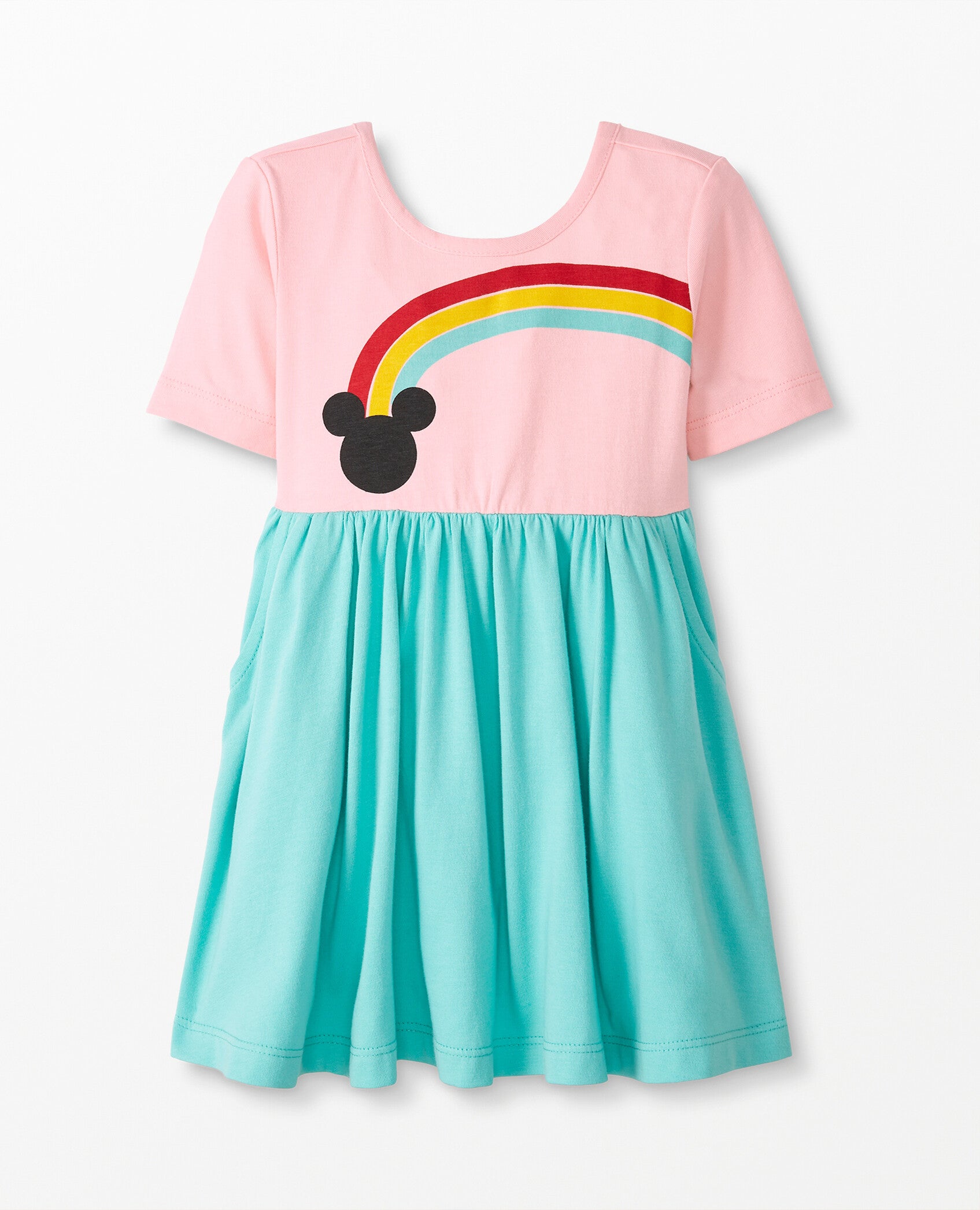 Disney Mickey Mouse Colorblock Skater Dress | Hanna Andersson
