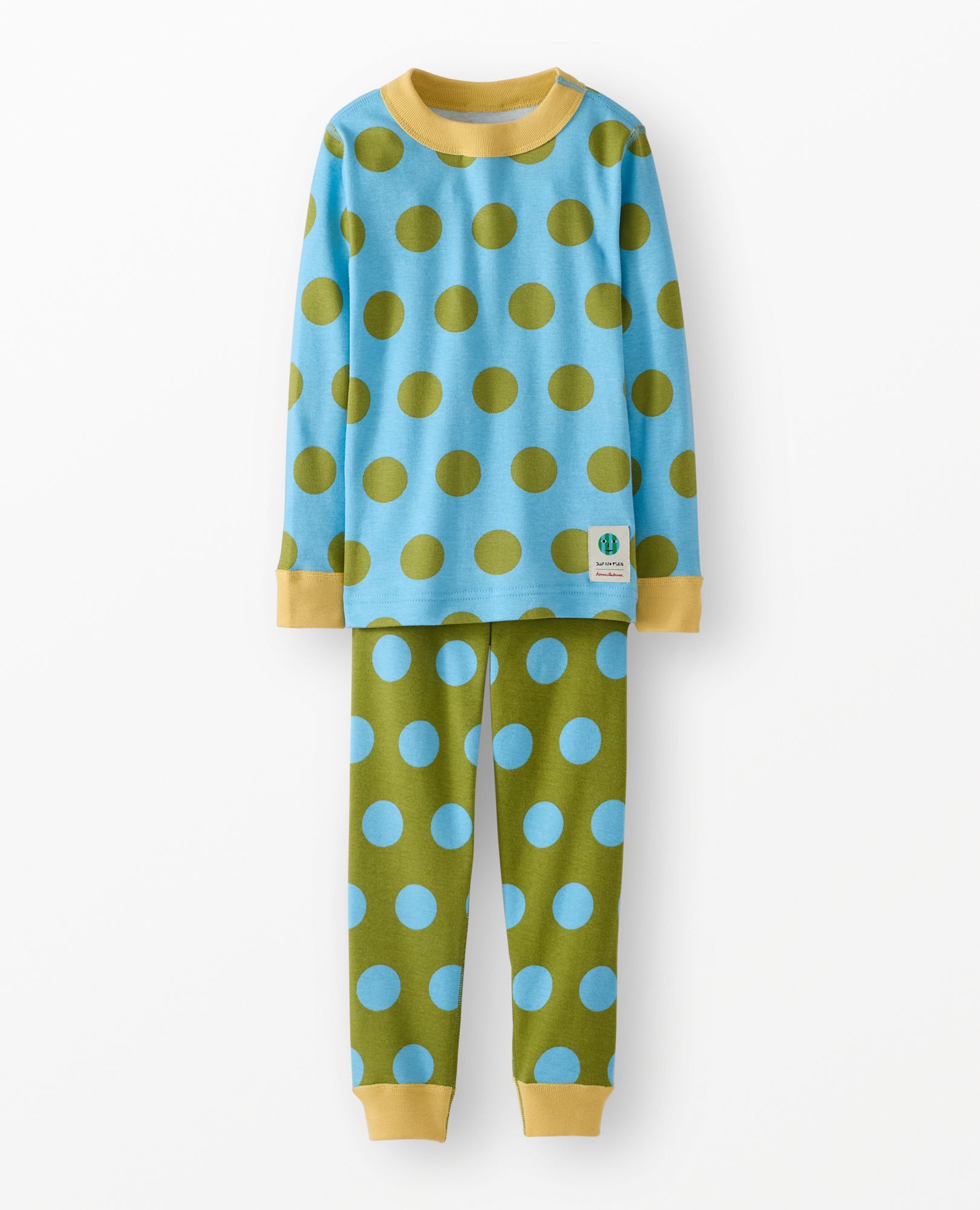 Dusen Dusen HannaJams™ Pajama Set in Alaskan Blue/Golden Cypress Dots - main