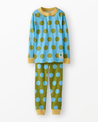 Dusen Dusen HannaJams™ Pajama Set in Alaskan Blue/Golden Cypress Dots - main