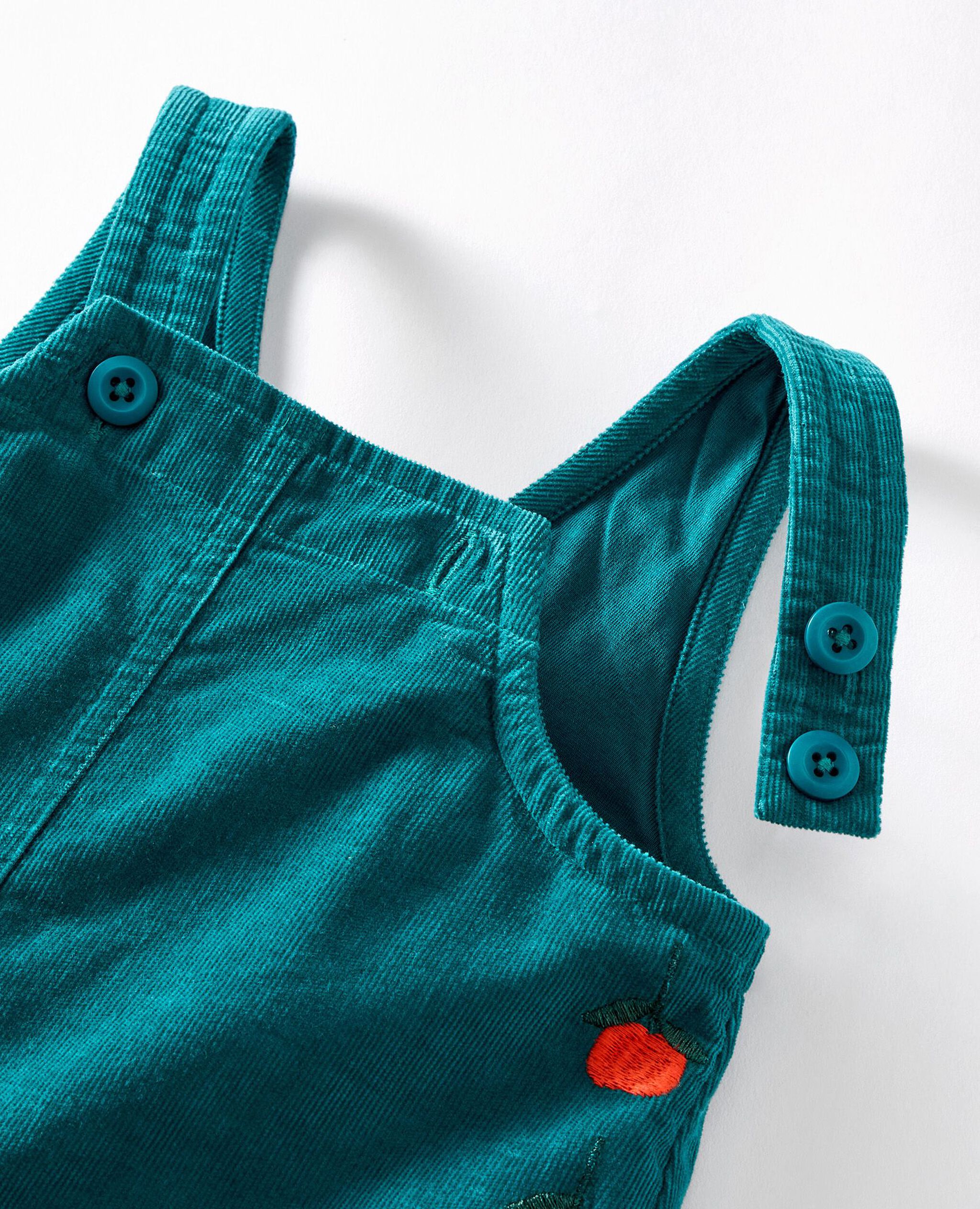 Baby Corduroy Jumper in Red Apples on Everglade - main