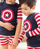 Marvel Captain America Short John Pajama Set in Navy/HannaRed - main