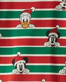 Disney Mickey Mouse Long John Pajamas In Organic Cotton in Mickey & Friends Stripe - main