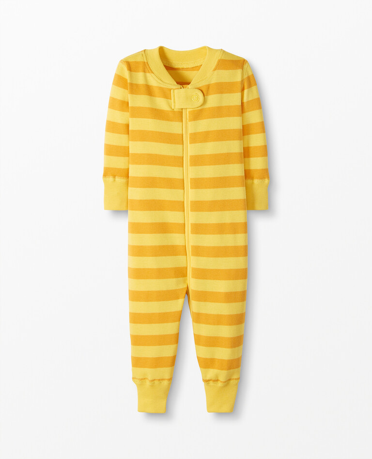 Baby Zip Sleeper In Organic Cotton in Swedish Yellow/Golden Hour - main