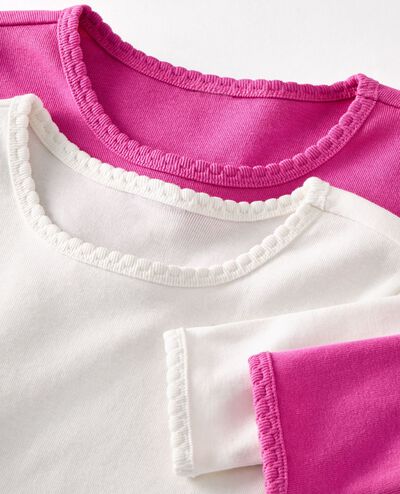 Long Sleeve Slim Fit Ribbed T-Shirt in Hanna White - main