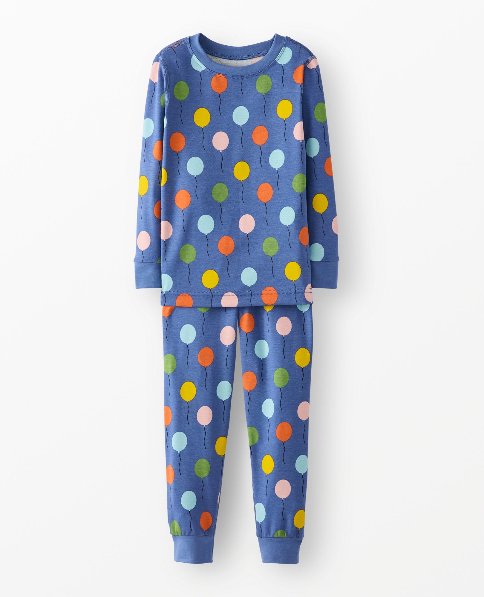 HannaSoft™ Stretch Birthday Pajama Set in Happy Balloons on Blue - main