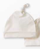 Baby Top Knot Beanie In Organic Cotton 2-Pack in Ecru - main