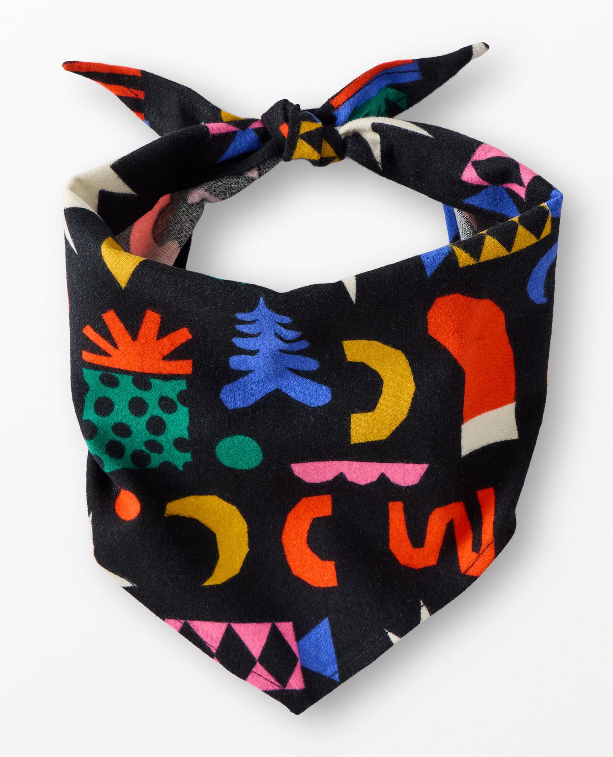 Holiday Flannel Dog Bandana in Modern Festive - main