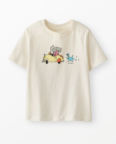 Elephant & Piggie Relaxed Fit Graphic T-Shirt in Hidden Pigeon - Cars - main