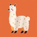 Relaxed Fit Graphic T-Shirt in Llama on Bisque - swatch