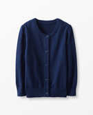 Cardigan In Combed Cotton in Navy Blue - main