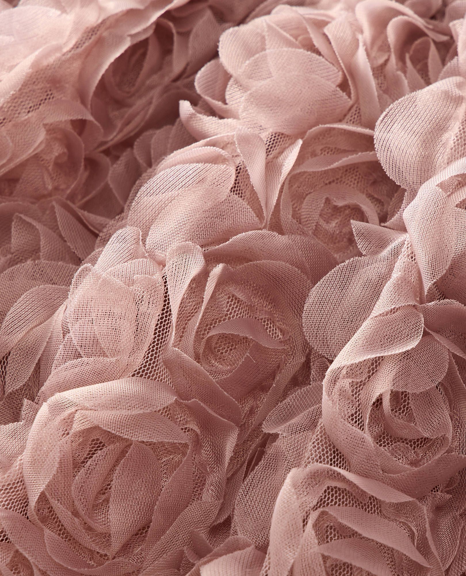 Rosette Tulle Dress in Clay Pink - main