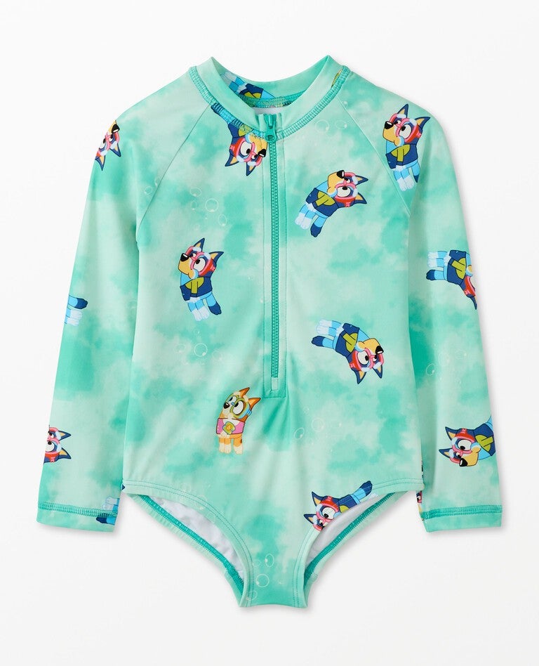 Bluey Rashguard Swimsuit in Bluey Pool - main