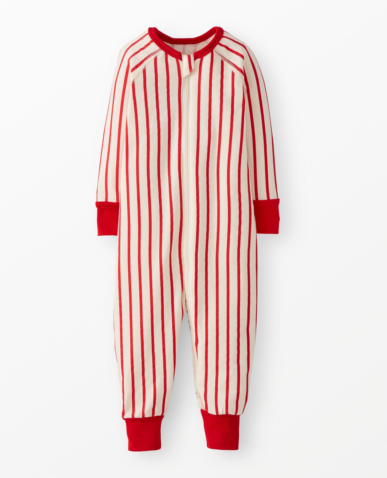 Holiday HannaSoft™ Stretch Sleeper in Ribbon Red/Ecru - main