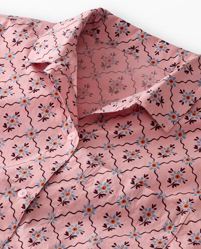 Women's Long Sleeve Poplin Pajama Set in Floral Decor - main