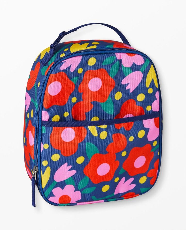 Classic Lunch Bag in Rosey Posy on Navy - main