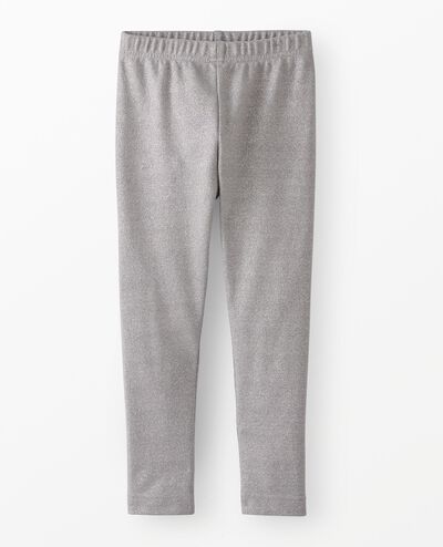 Ribbed Metallic Sparkle Leggings in Misted Grey - main