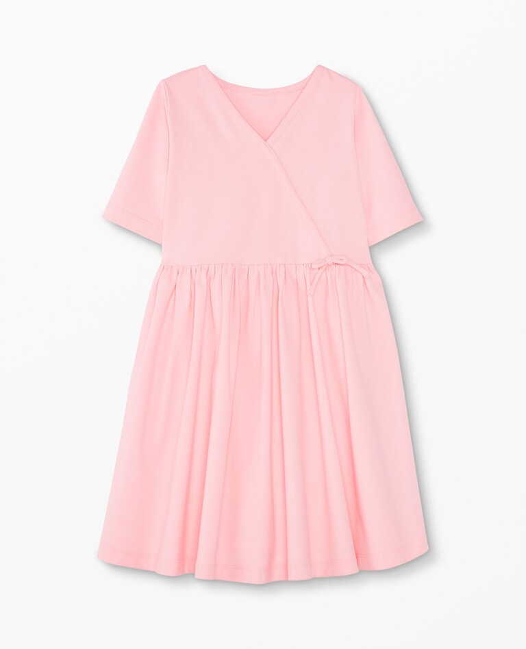 Wrap Dress In Stretch Jersey in Rose Blossom - main