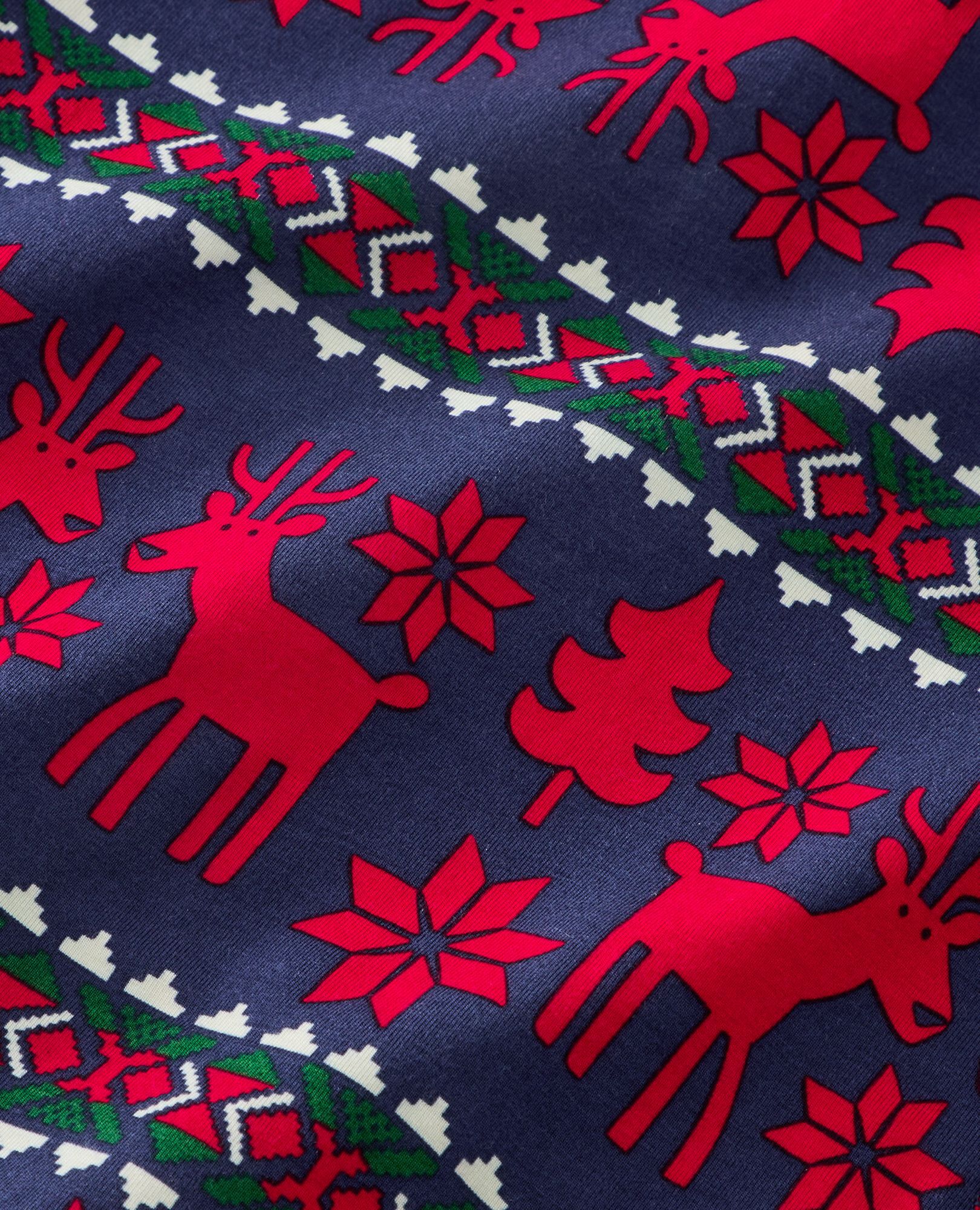 Holiday HannaSoft™ Pajama Set in Dear Deer on Navy - main