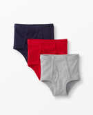 Classic Briefs In Organic Cotton 3-Pack in Navy/Red/Heather Grey - main