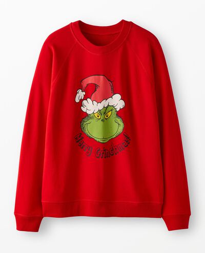 Adult Dr. Seuss Grinch French Terry Sweatshirt in Merry Grinchmas - main