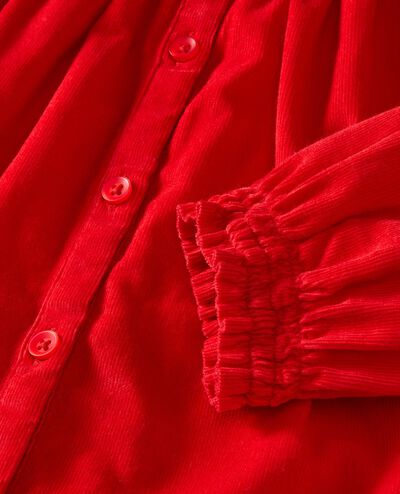 Corduroy Button Up Shirt in Ribbon Red - main